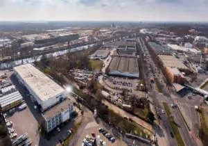 Luftaufnahme vor Baubeginn